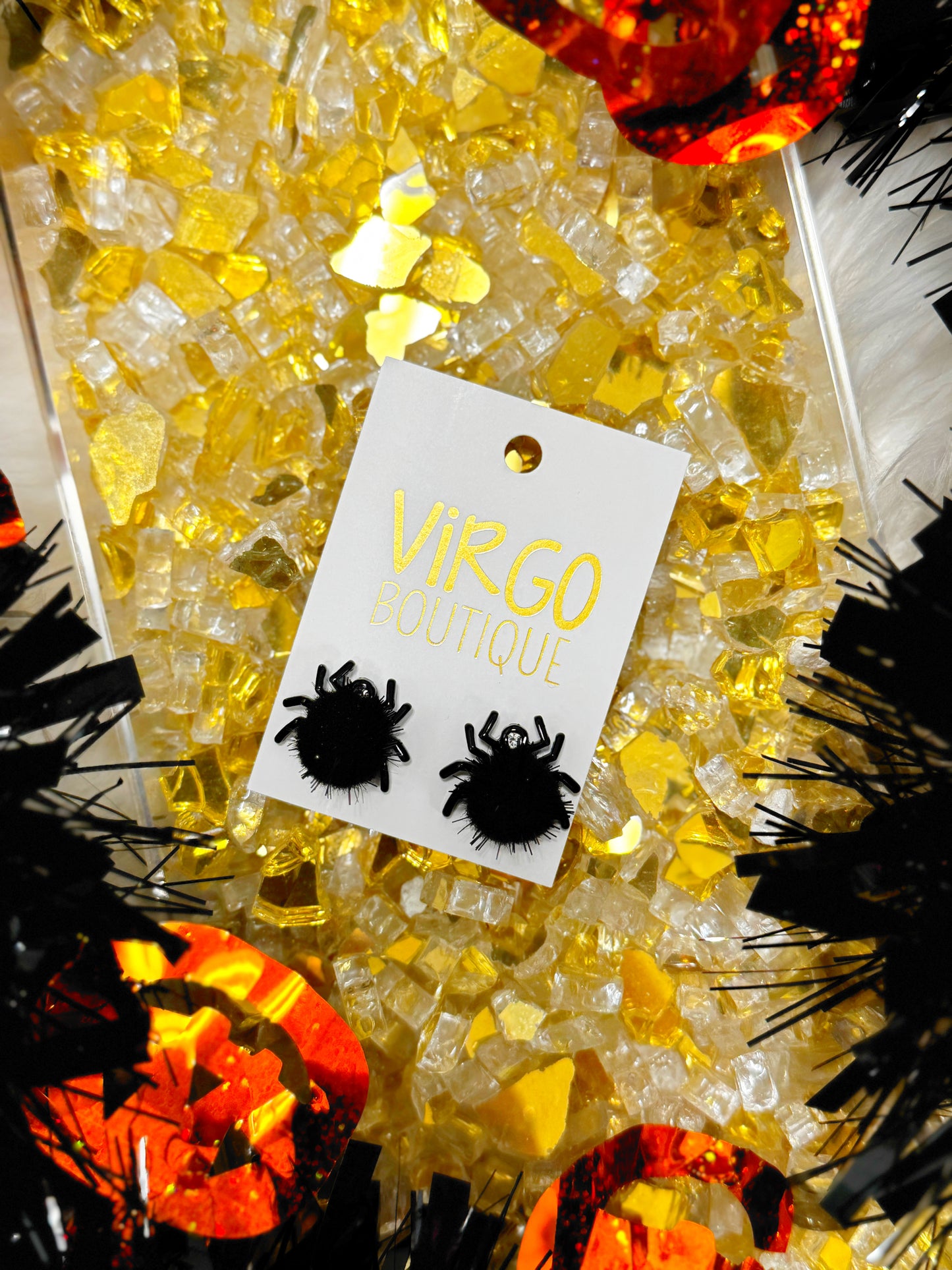 spider earrings, spider stud earrings, black spider earrings, halloween earrings