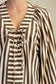 Dolman Lace-Up Blouse