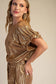 Round Neck Waist Band Top