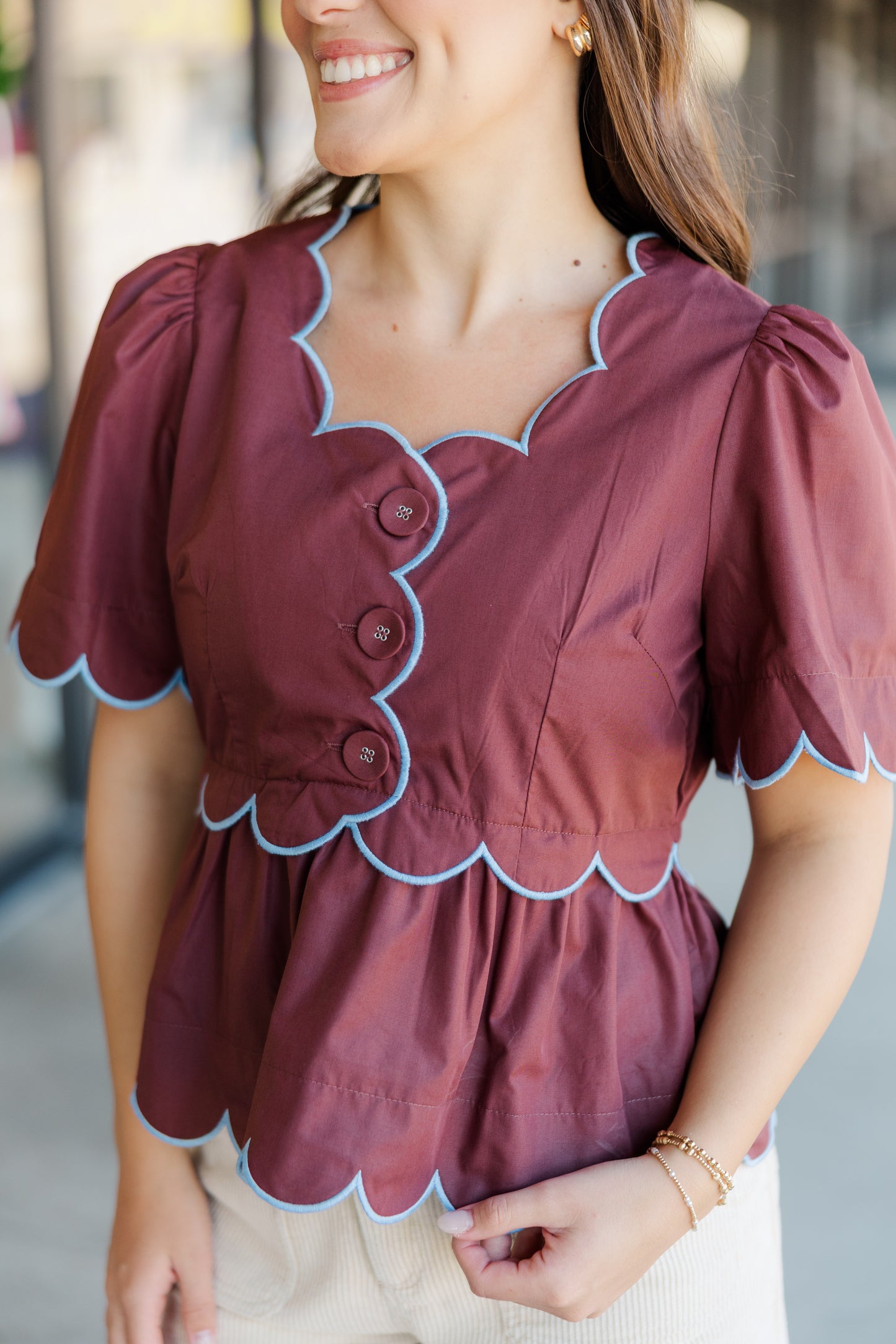 Scallop Trim Top
