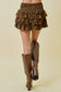 Tiger Print Tiered Skirt