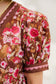 Floral Print Scallop Trim Top