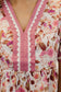 Floral Print Scallop Trim Top
