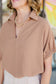 S/S Split Collar Top