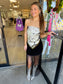 scarf, scarf top, bandana, bandana top, floral top, bag accessory, neck scarf
