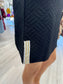 Women's dress, textured knit dress, comfortable dress, Mary square dress, long sleeve dress