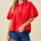 top, holiday top, women's top, button down top