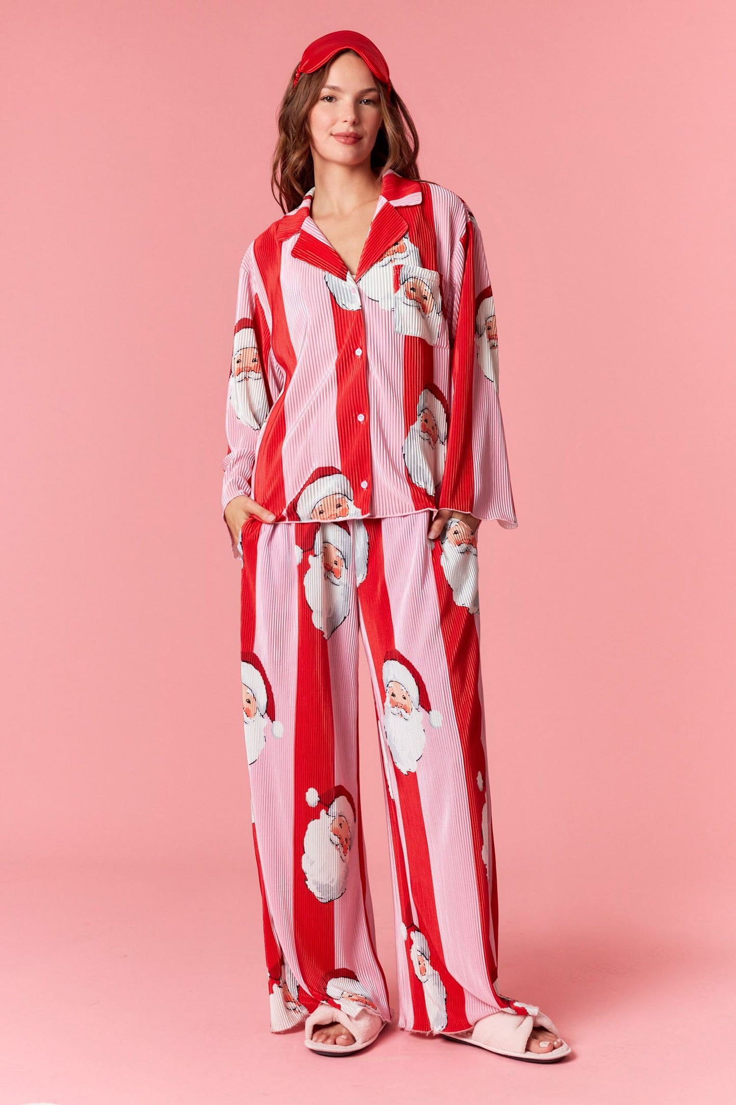 holiday pajamas, pj set, soft pjs, long sleeve pjs