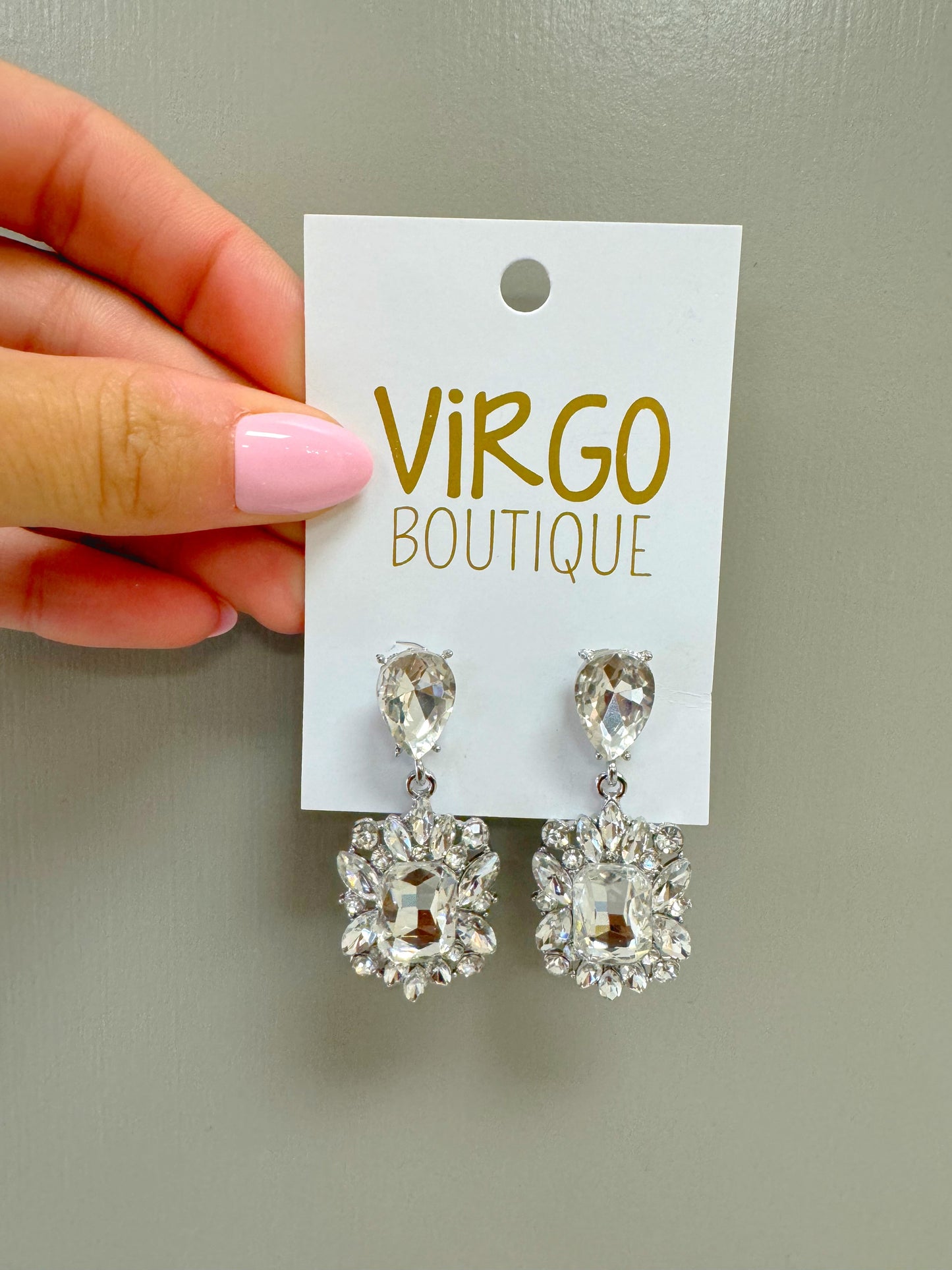Silver earrings, dangle earrings, sparkle earrings, formal earrings