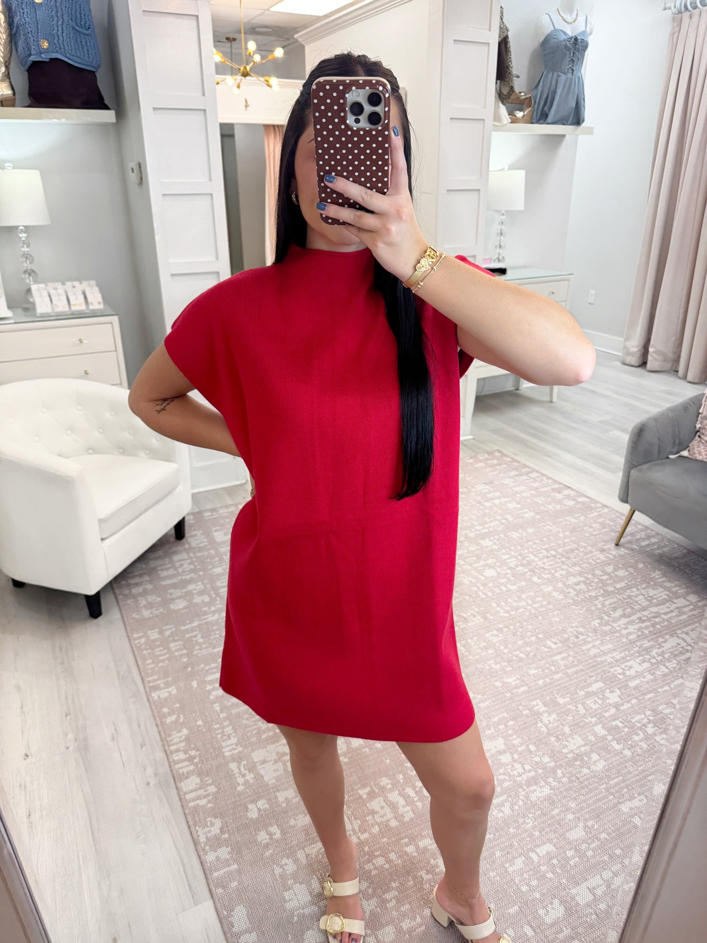 Mock Neck Sweater Dress