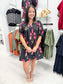 Floral Cuff Band Dress