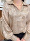 V Neck Button Down