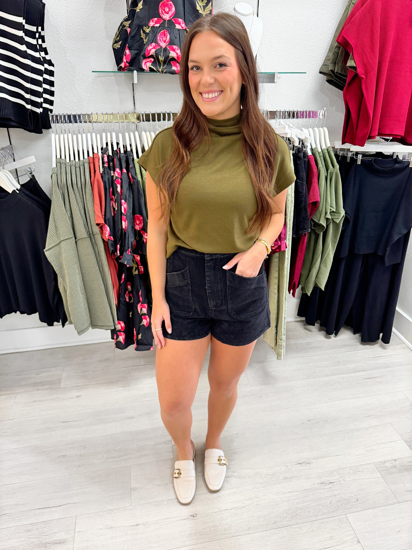 Knit Mock Neck Top