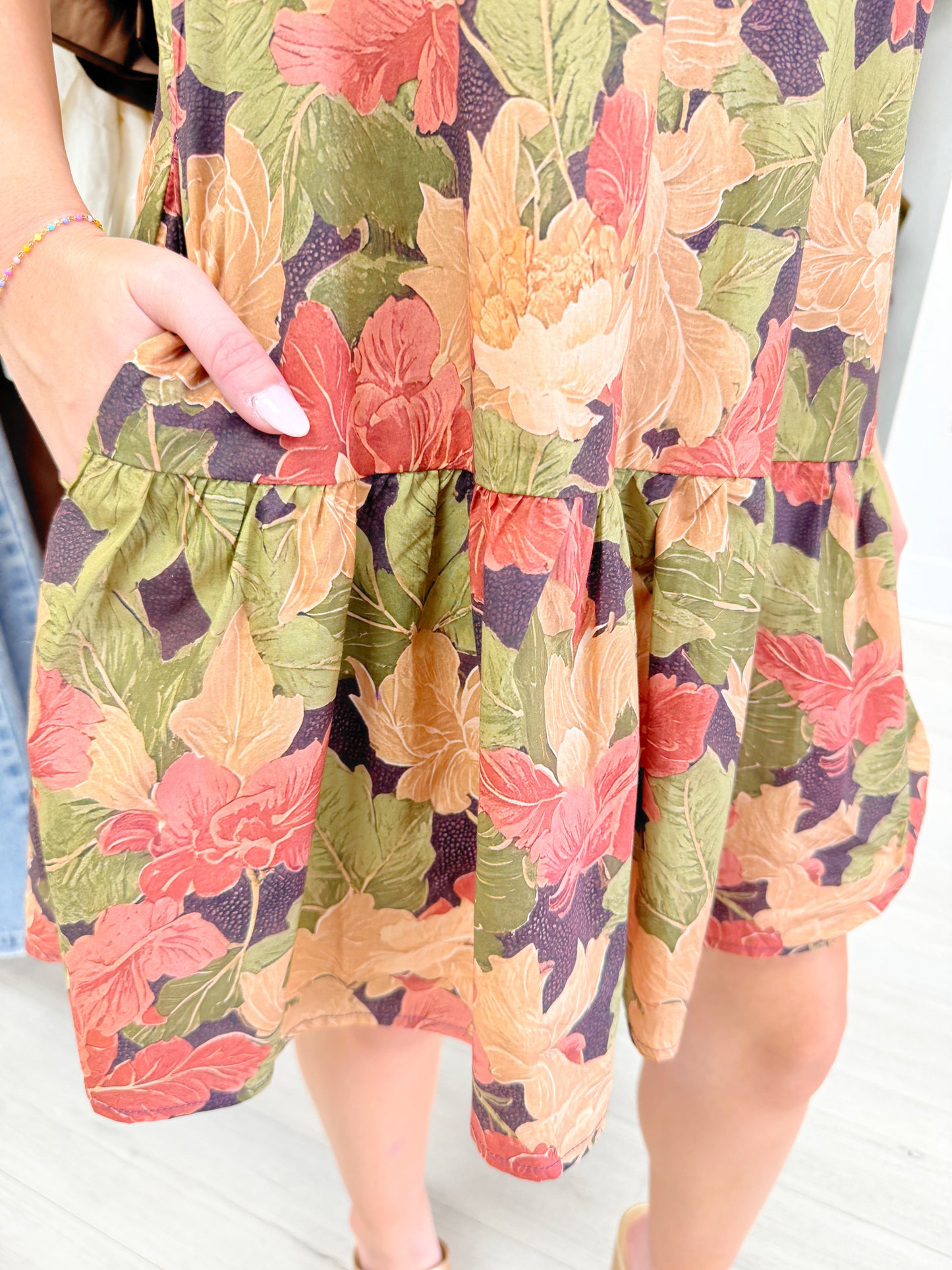 Floral Flutter Sleeve Dress
