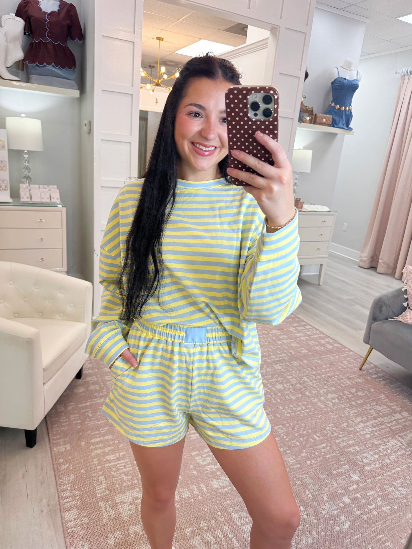 Striped Terry Set