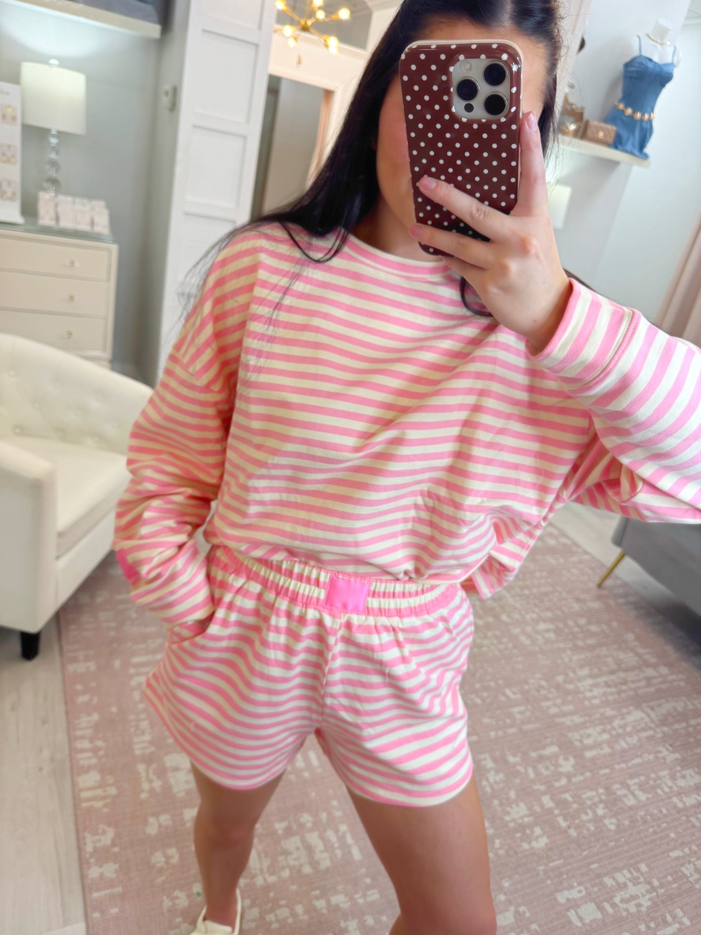 Striped Terry Set