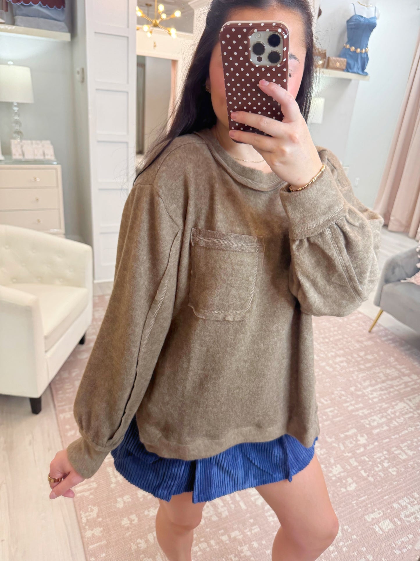 Brushed High Low Sweater