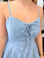 Denim Corset Mini Dress
