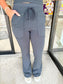 Ribbed Top & Flare Pant Set