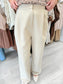 Pleated Wide Leg Trouser Pants