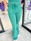 Ribbed Top & Flare Pant Set