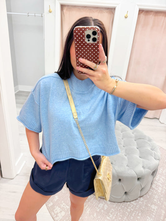 Knit Mock Neck Sweater