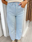 H/R Striped Barrel Jeans