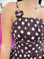 Polka Dot W/ Ruched Bust
