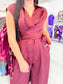 V-neck Knotted Romper
