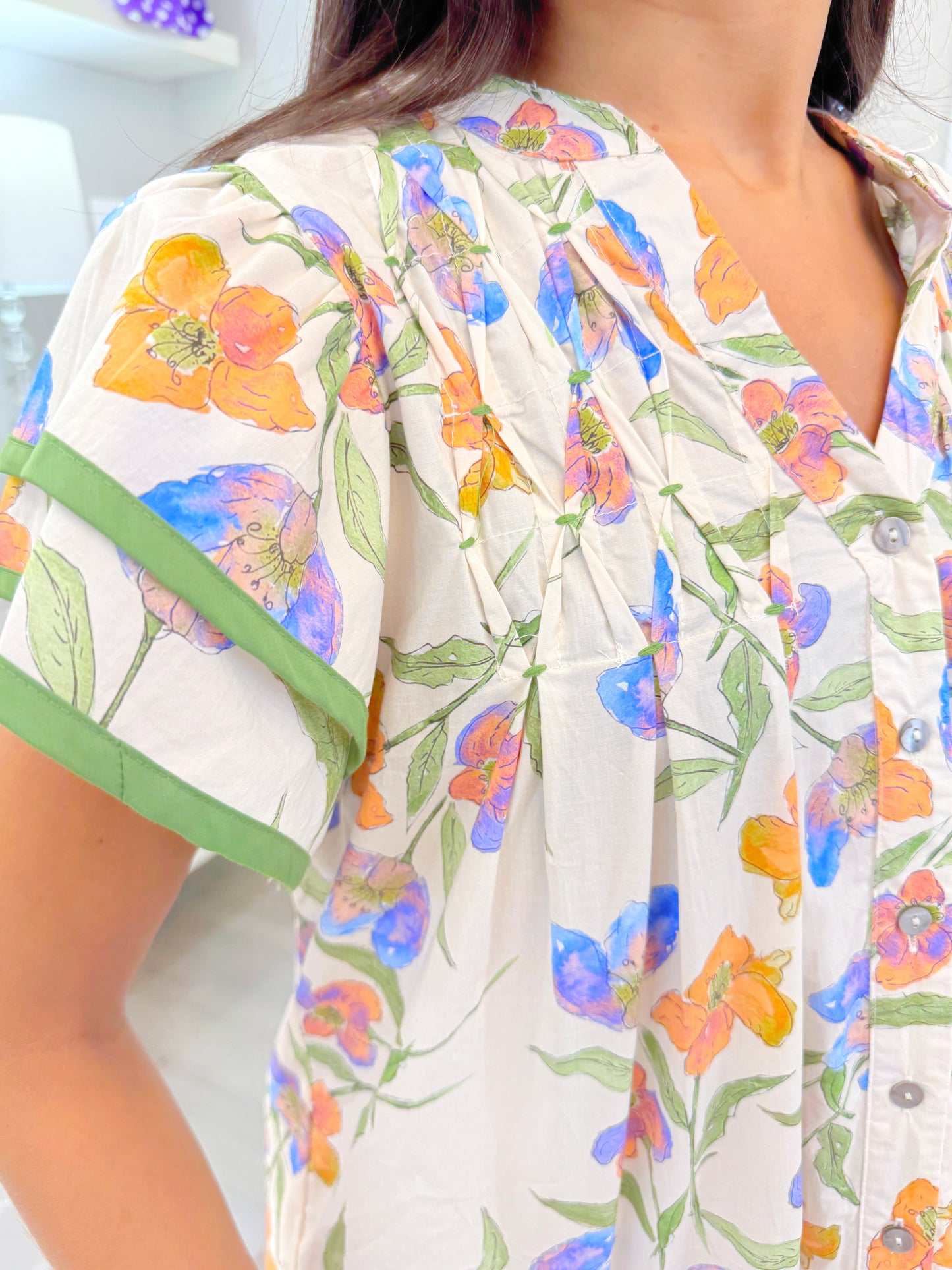 Floral Flutter Sleeve