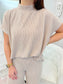 Rib Short Sleeve Top & Pant Set