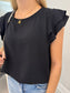 Top with Ruffle Sleeve