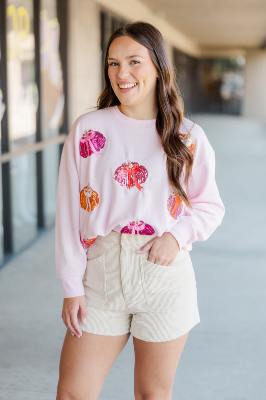 Sarah Pumpkin Bows Sweatshirt