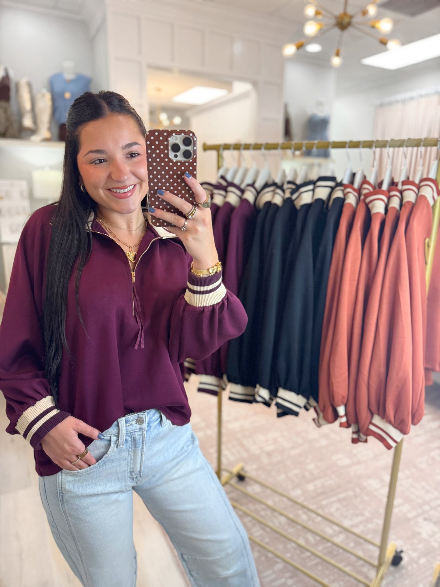 long sleeve pullover, half zip pullover, knit long sleeve, half zip long sleeve, comfy top, long sleeve comfy top, ENTRO top, ENTRO long sleeve
