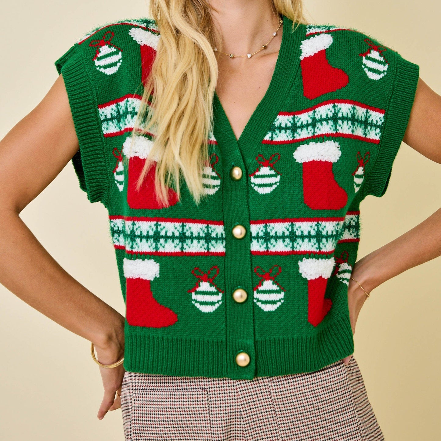holiday vest, sweater vest, holiday top, day and moon top