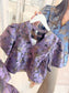 puff sleeve top, floral puff sleeve top, short sleeve puff sleeve top, floral top, bold floral puff sleeve top, classy top, dressy top