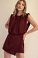 Sleeveless Round Neck Romper
