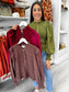 Woman's top, long sleeve top, smocked top, puff sleeve top, fall top, fall essential, long sleeve fall top, womens fall top, womens long sleeve top, half zip smocked top, smocked long sleeve top, 