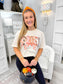 spooky tee, halloween tee, spooky t-shirt, spooky tee with bow, cream t-shirt, cream halloween tee
