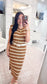 womens sleeveless dress, womens knit dress, strut and bolt dress, striped knit dress, midi dress, neutral fall dress, womens fall dress