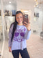 LSU sweater, purple lsu sweater, long sleeve purple sweater, gameday sweater, long sleeve sweater, tiger head sweater, tiger head with sunglasses sweater, purple tiger head sweater, woman's long sleeve lsu sweater