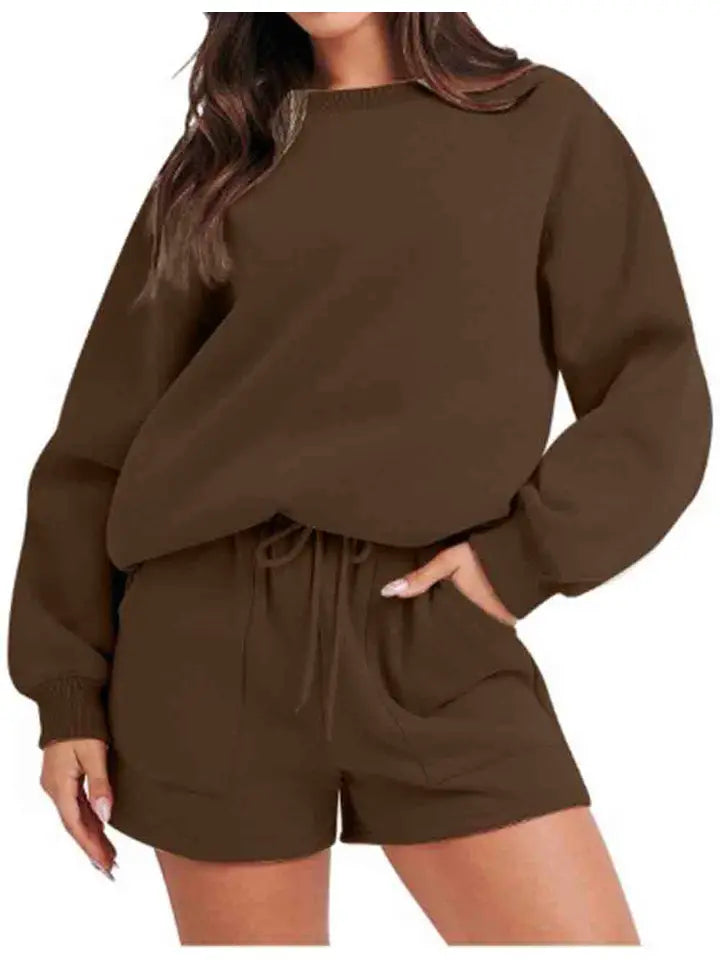 set, short set, sweat set, top and short set