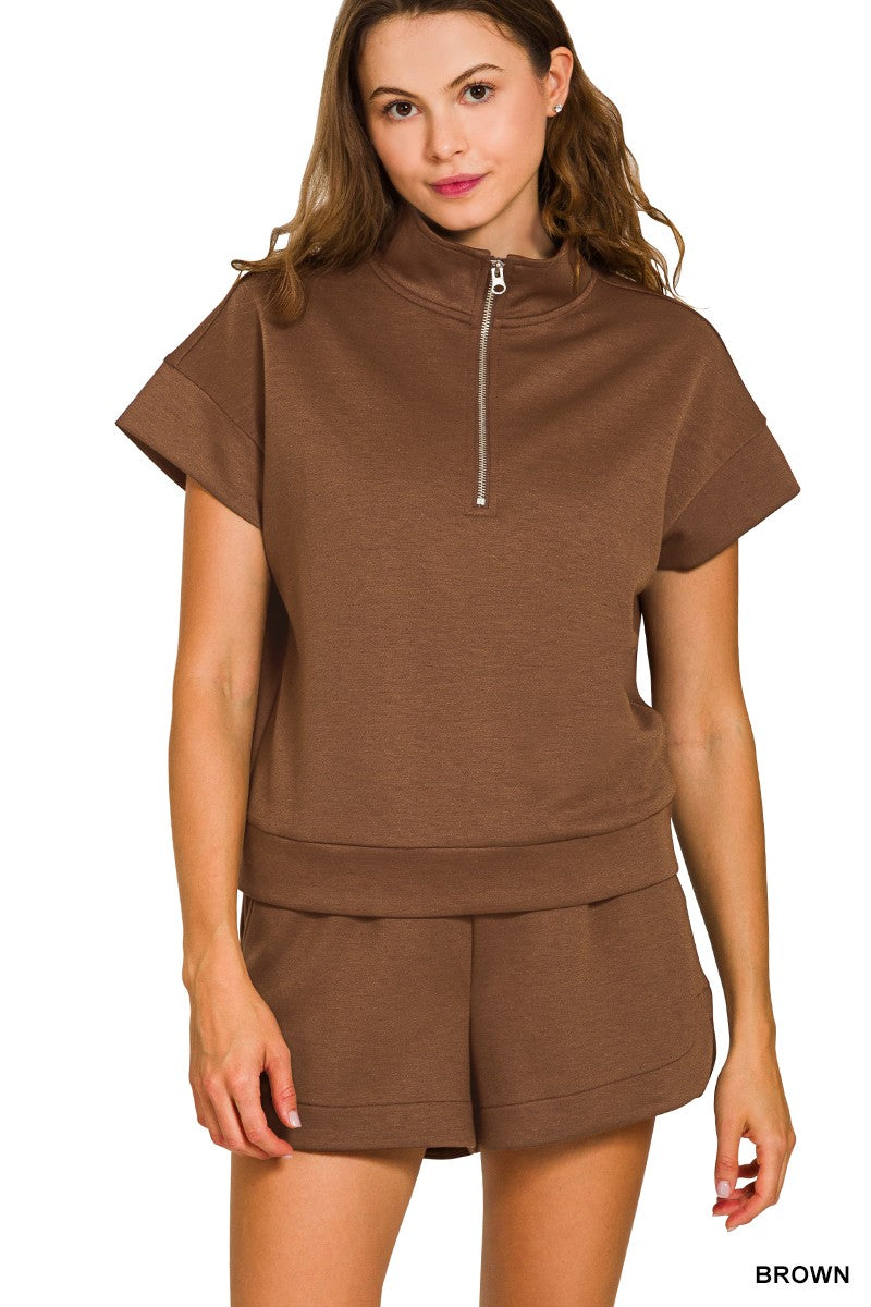 Scuba High Neck Zip Set