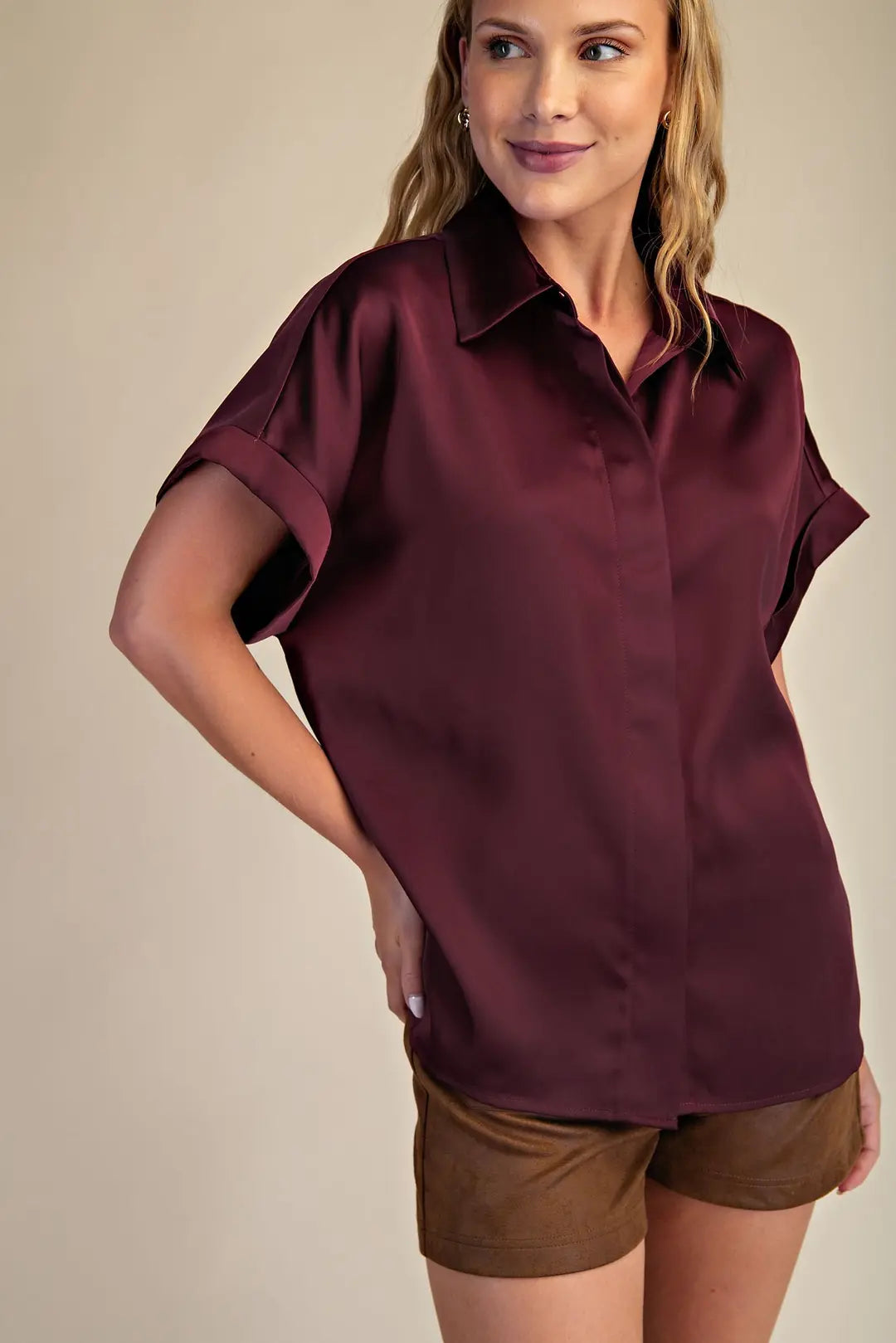 Collar Neck Button Down