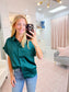 button down top, satin top, green top, mocha top, burgundy top, black top