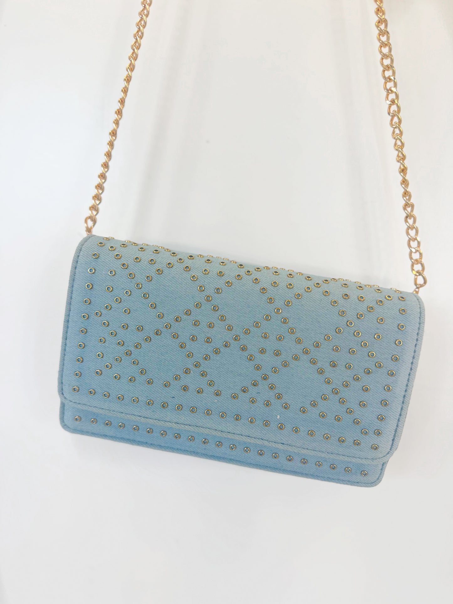 Denim Rhinestone Crossbody