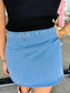 Denim Skirt with Belt