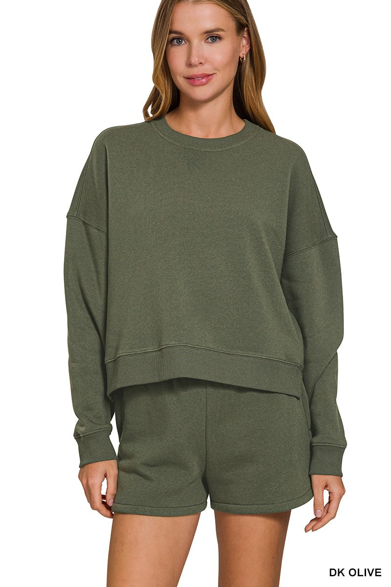 Fleece Long Sleeve & Shorts Set