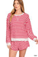Striped Pullover & Shorts Set