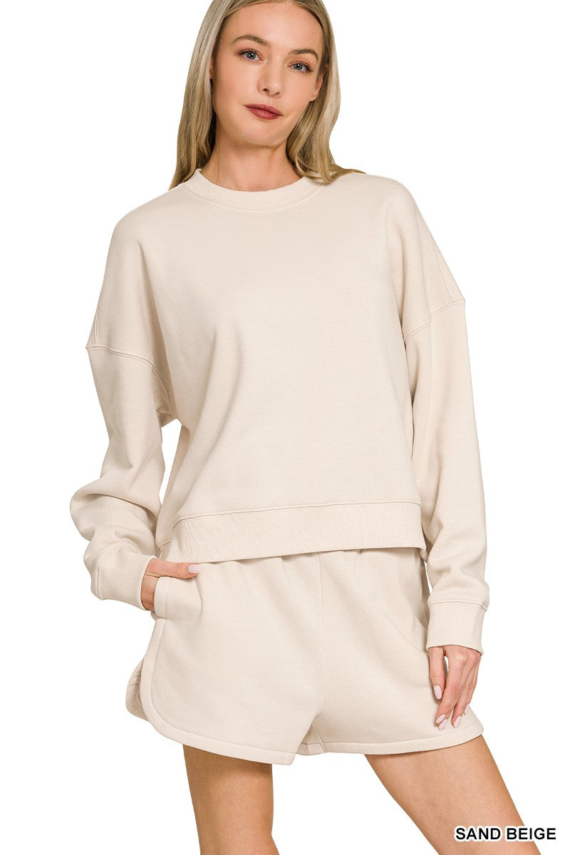 Fleece Long Sleeve & Shorts Set